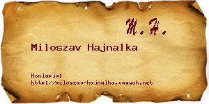 Miloszav Hajnalka névjegykártya